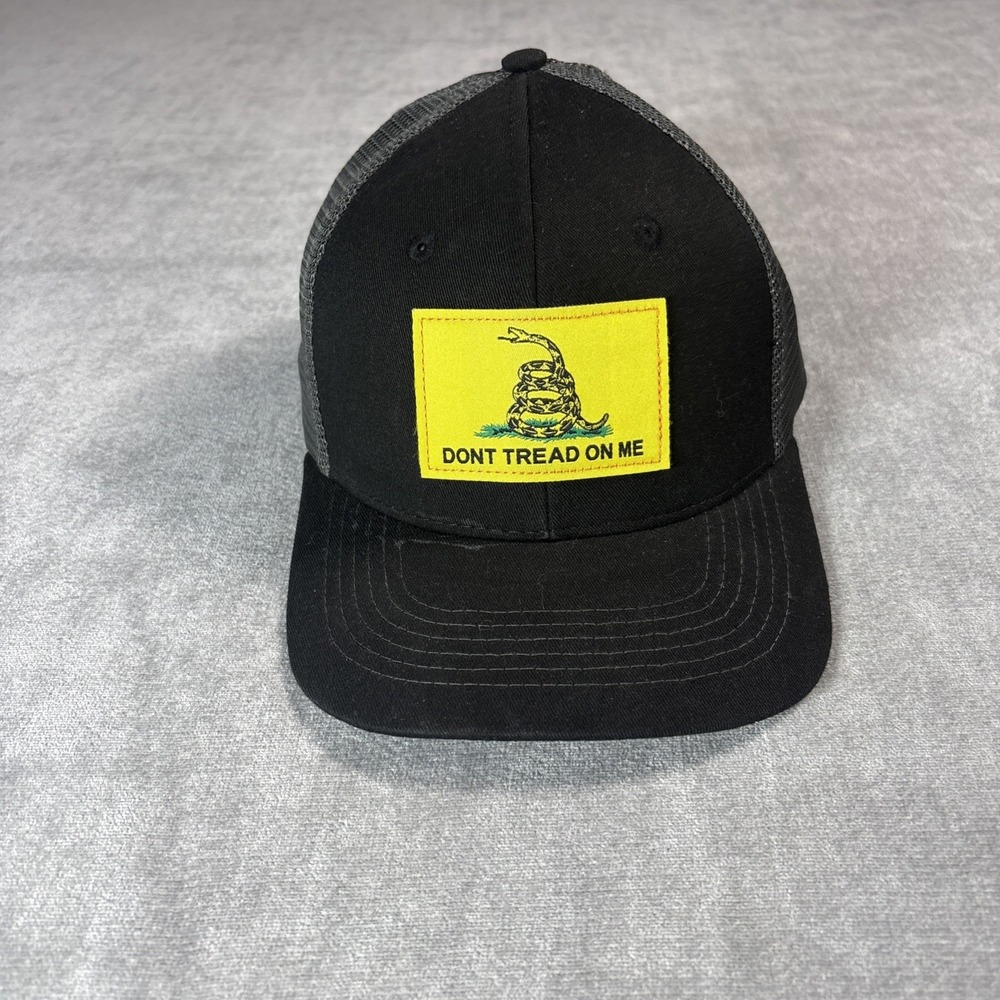 Don't Tread on Me Patch Black Snapback Trucker Cap